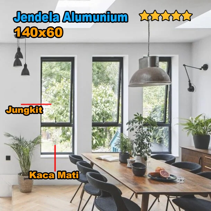 jendela aluminium 140x60 | kusen alumunium jendela | jendela rumah