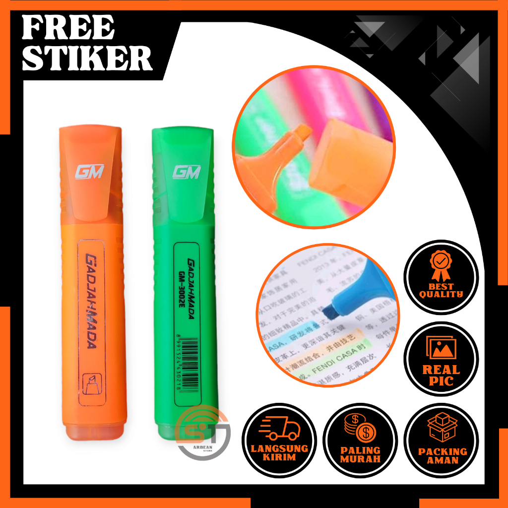 

1PCS Stabilo Highlighter Pastel Pen Warna Peralatan Sekolah Alat Tulis Penanda Marker Hijau Orange Lucu A088