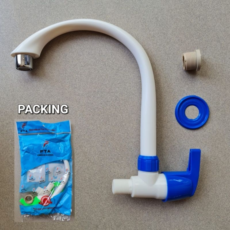 Kran ANGSA Plastik / Kran Dapur FTA 1/2" (Dapat Sambungan V Ring 3/4")