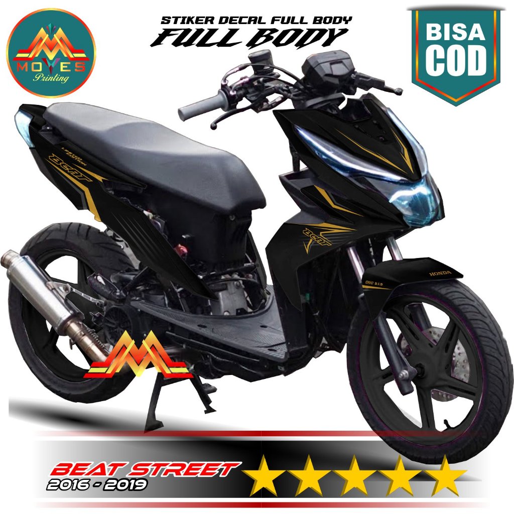 decal beat street stiker decal motor beat street 2016 - 2019 full body stiker variasi honda beat str