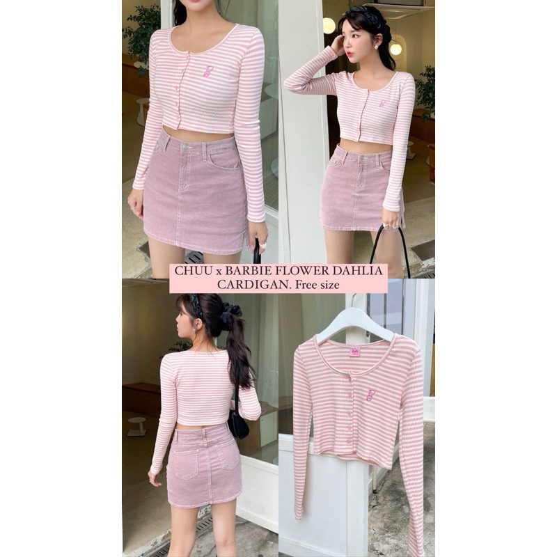 CHUU x BARBIE FLOWER DAHLIA CARDIGAN