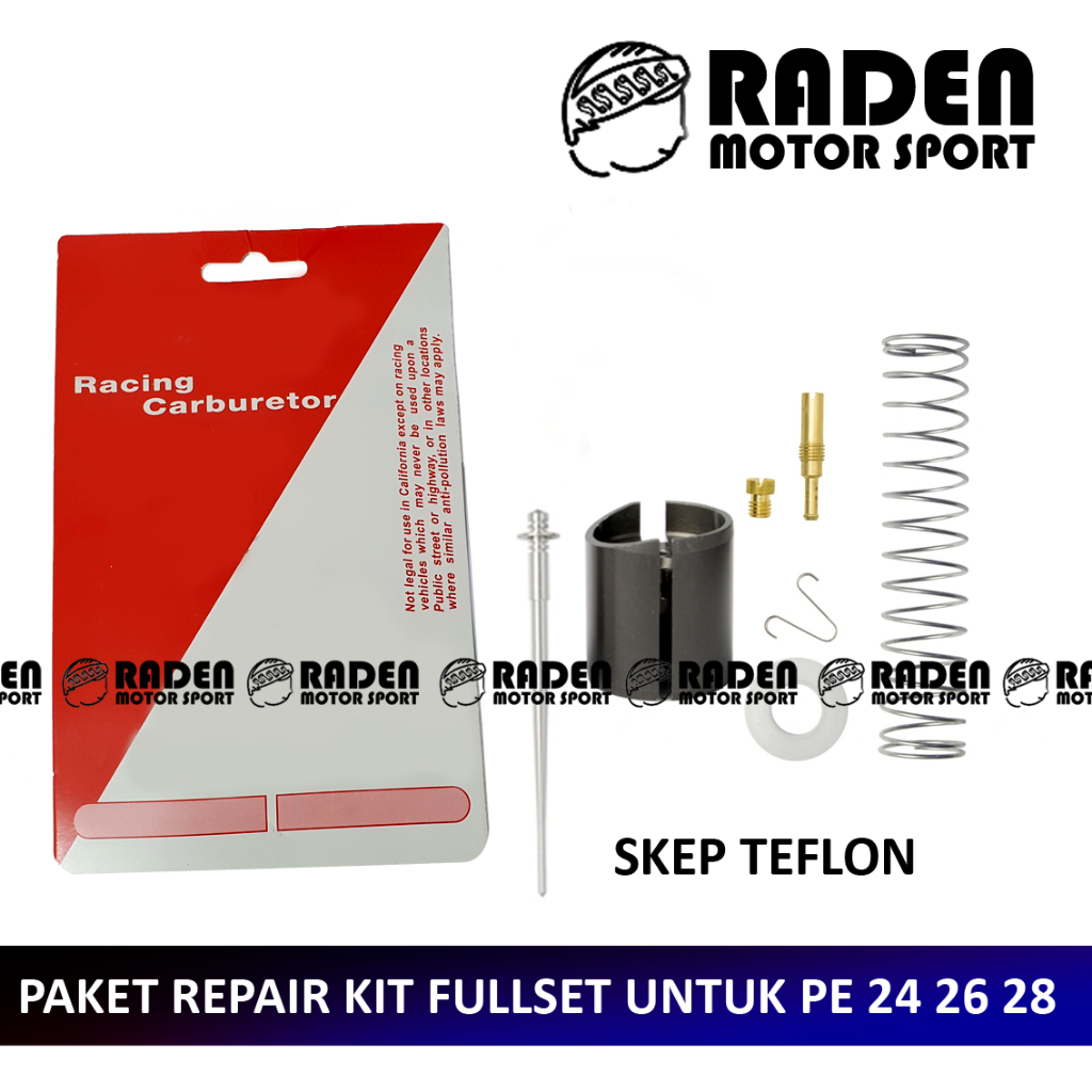(BISA COD) PAKET FULLSET PISTON SKEP KARBURATOR PE 24 26 28 30 KUNINGAN COPPER TEFLON SKEP HITAM KAB