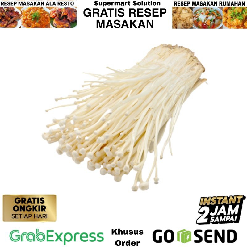 

Jamur Enoki / Jamur Enokitake Segar 100gr