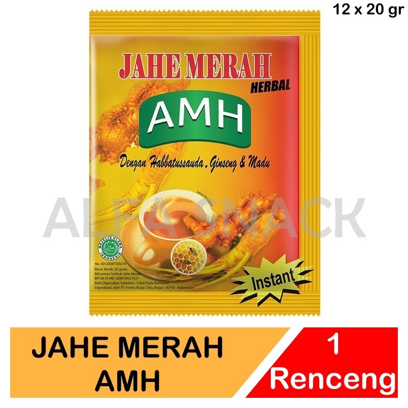 

Jahe Merah AMH Habbatusauda Plus Ginseng dan Madu Herbal (12 pcs)