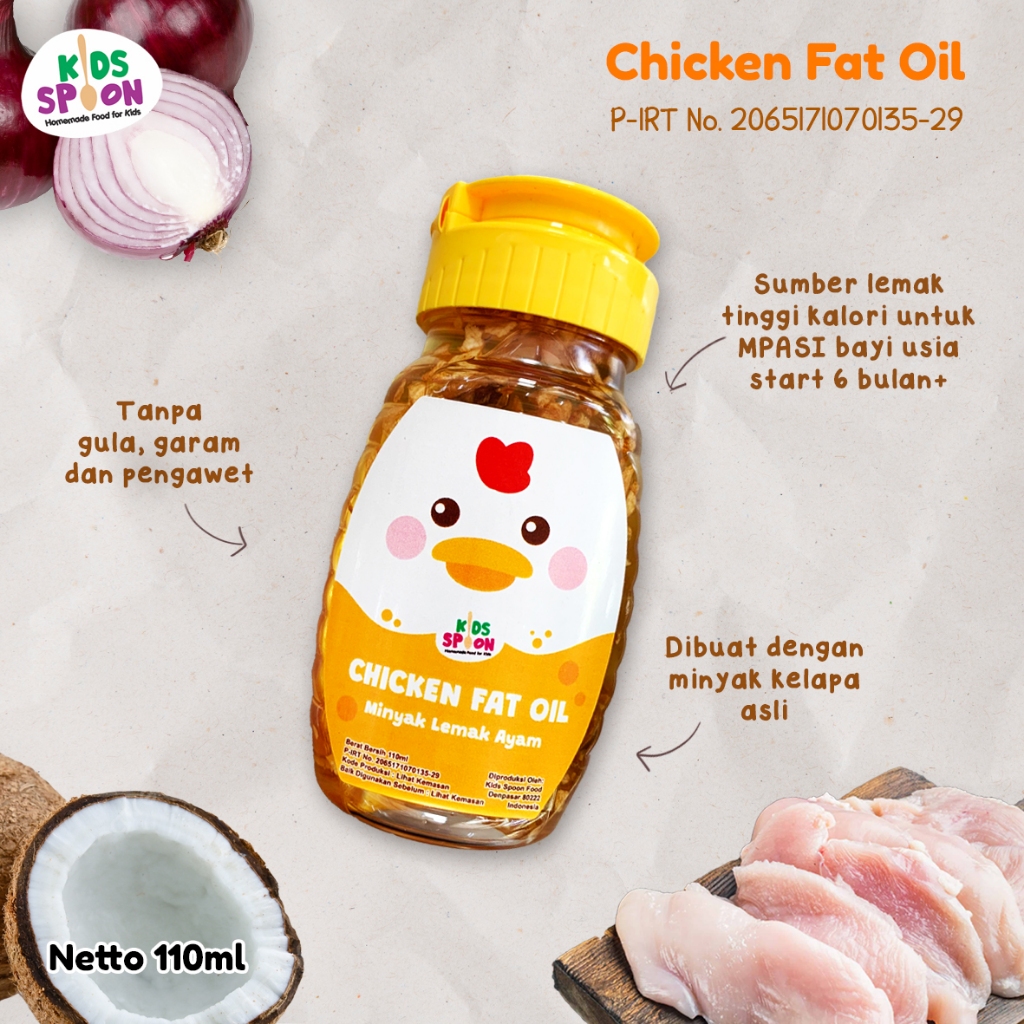 

Kids Spoon Chicken Fat Oil 110ml (Minyak Lemak Ayam)