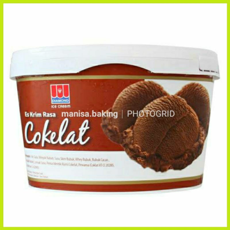 

DIAMOND ICE CREAM COKELAT 700 ML ES KRIM RASA COKLAT