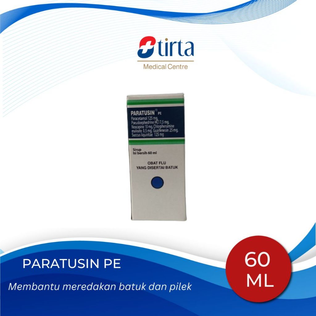 Paratusin Sirup 60 ml Obat Batuk Pilek dan Demam