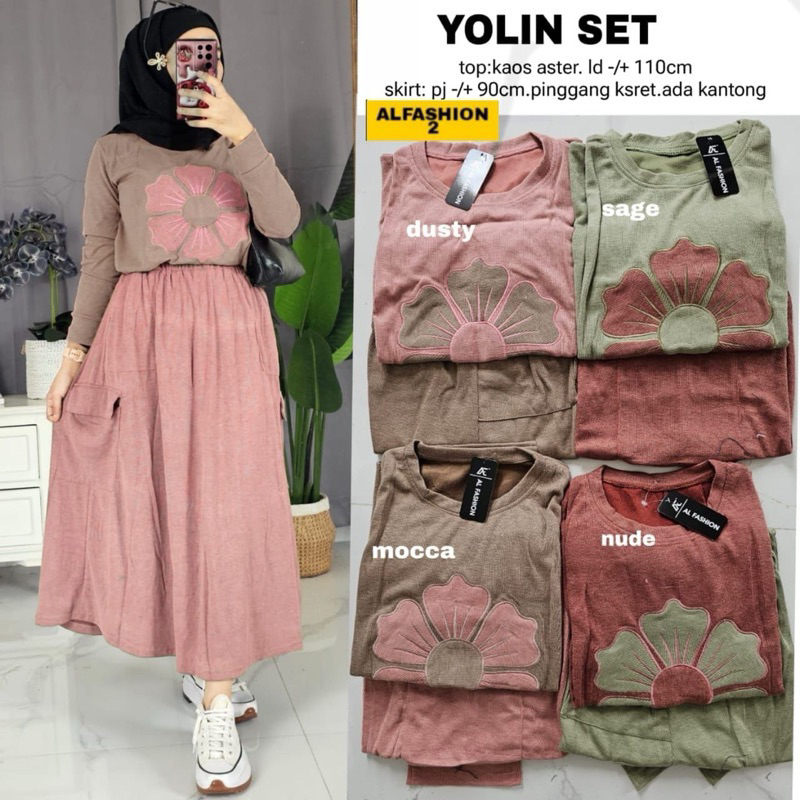 setelan rok wanita bordir -rok- baju setelan set -setelan rok 03980