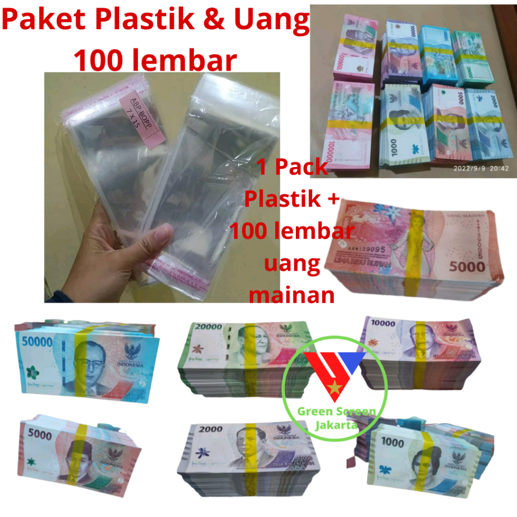 

Paket Plastik Opp Uang dan Unag Mainan untuk Bucket Uang