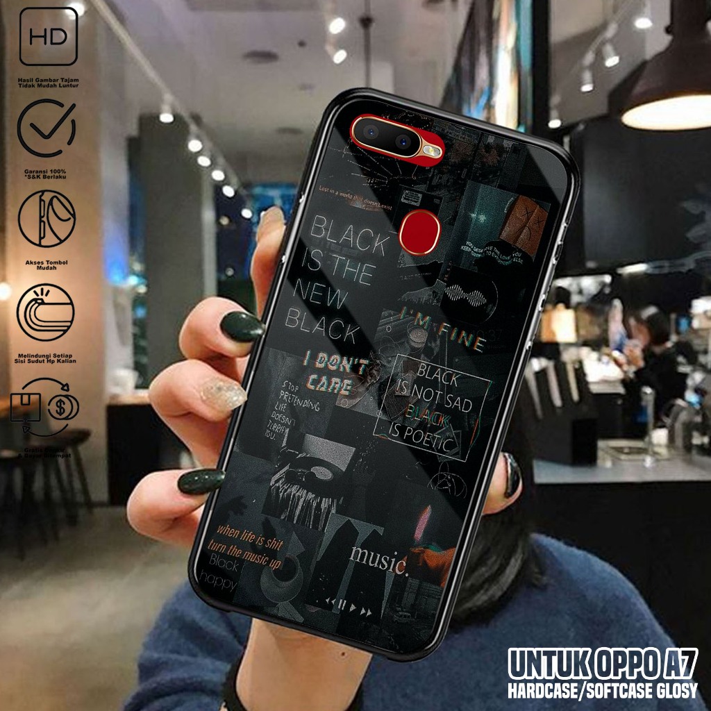 Case Oppo A7 - Casing Hp Oppo A7 Terbaru ( AESTH ) - Kesing Hp Oppo A7 - Silikon Hp - Cover Hp - Mik