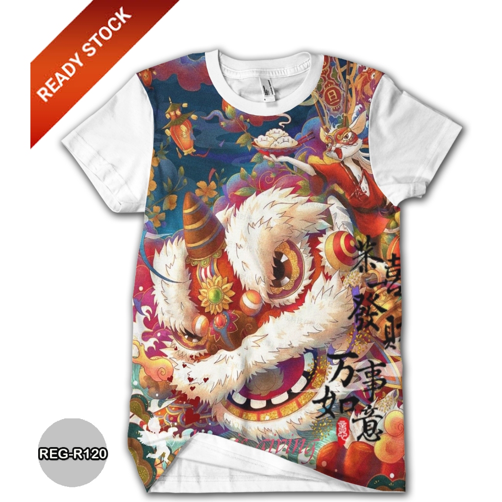 Kaos Barongsai 3D Baju Anak dan Dewasa Barongsai Lion Dance Murah Meriah #REG-R120