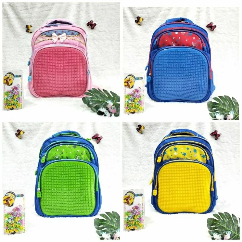 K1143 Tas Ransel Backpack Anak TK PAUD Laki Laki Perempuan Lego