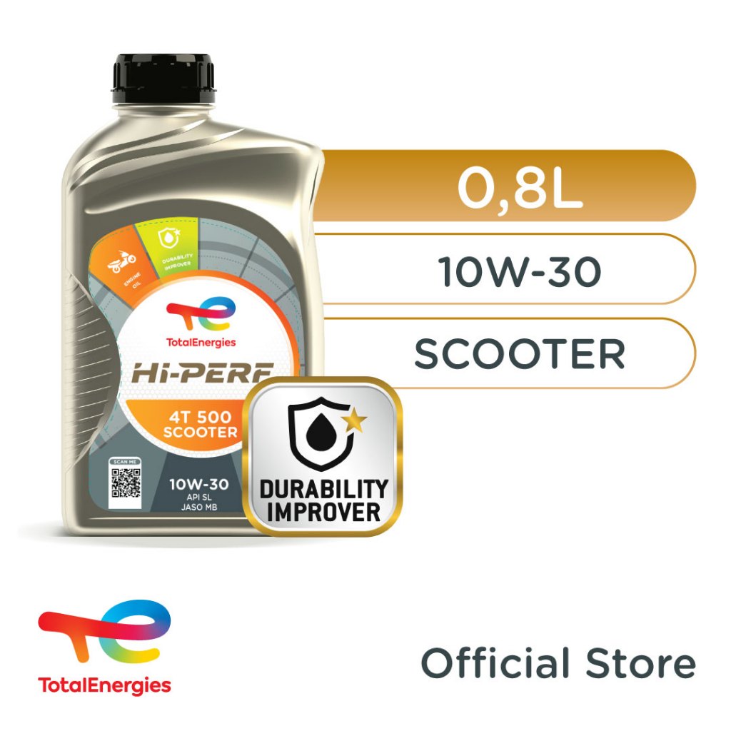 TotalEnergies - Hi-Perf 4T 500 Scooter 10W-30 Oli Motor Matic 0.8L