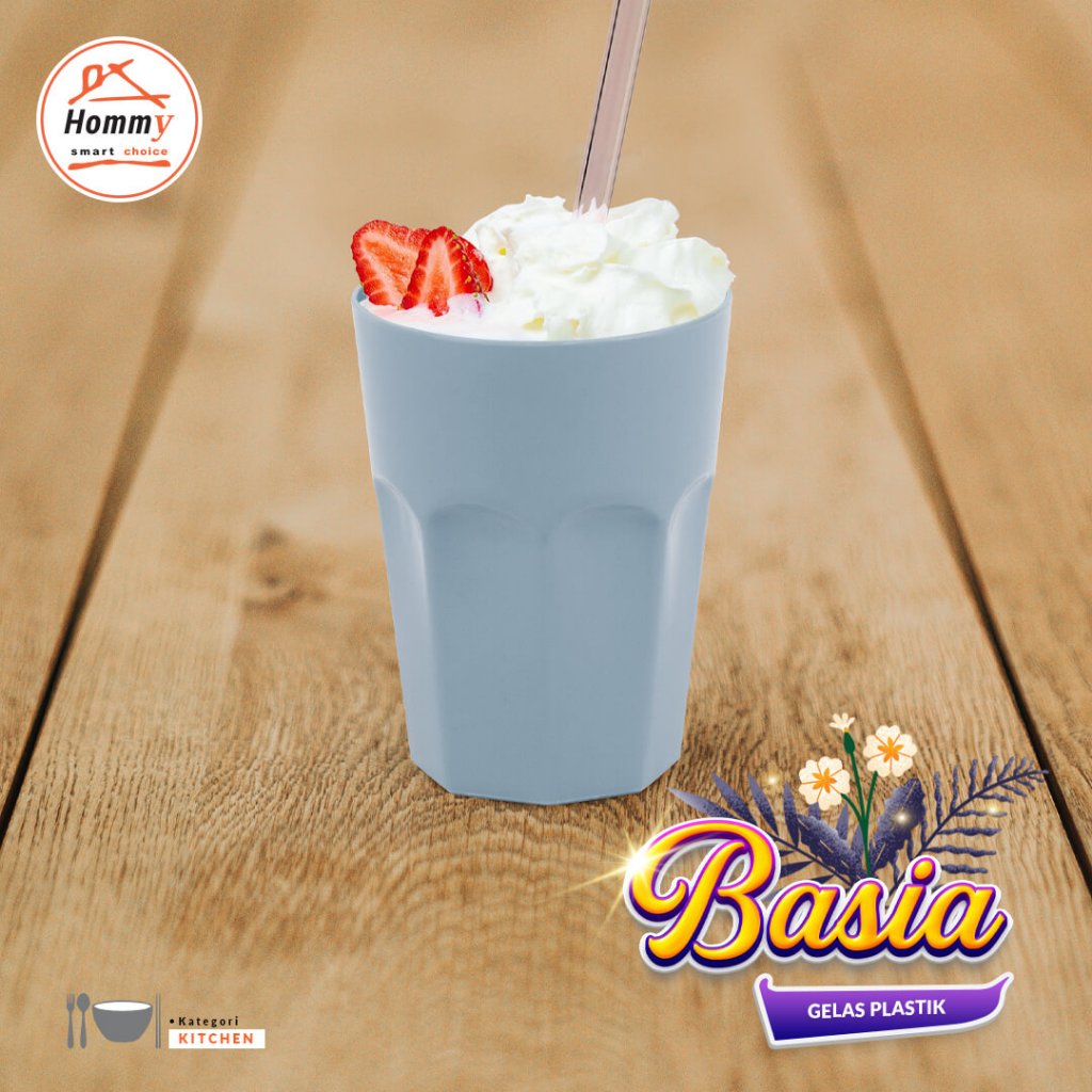 Hommy Gelas Basia / Kittchen Set / Houseware / Perlengkapan Rumah / Perlengkapan Dapur / Bath / Clea
