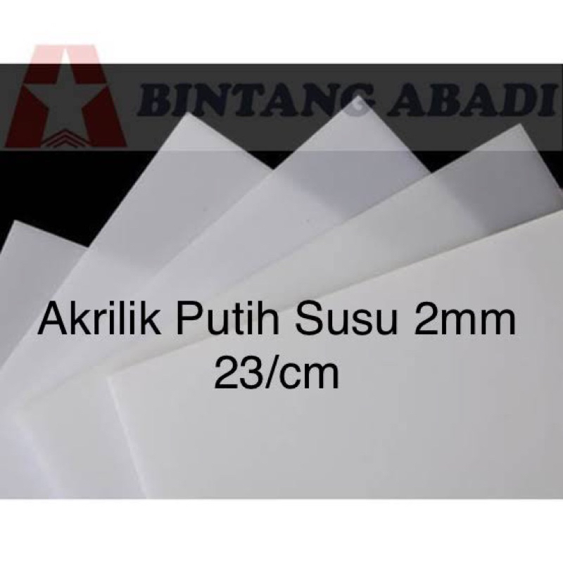 

Akrilik Putih Susu 2mm Rp23 / cm persegi Potongan Akrilik Putih Susu