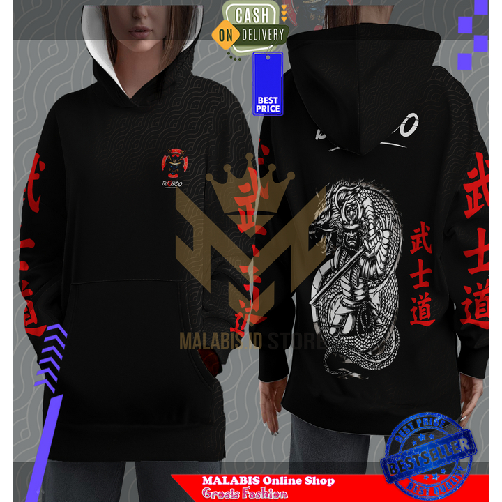 Jaket Hoodie Bushido FULLPRINTING Wanita Premium Terbaru Art 3