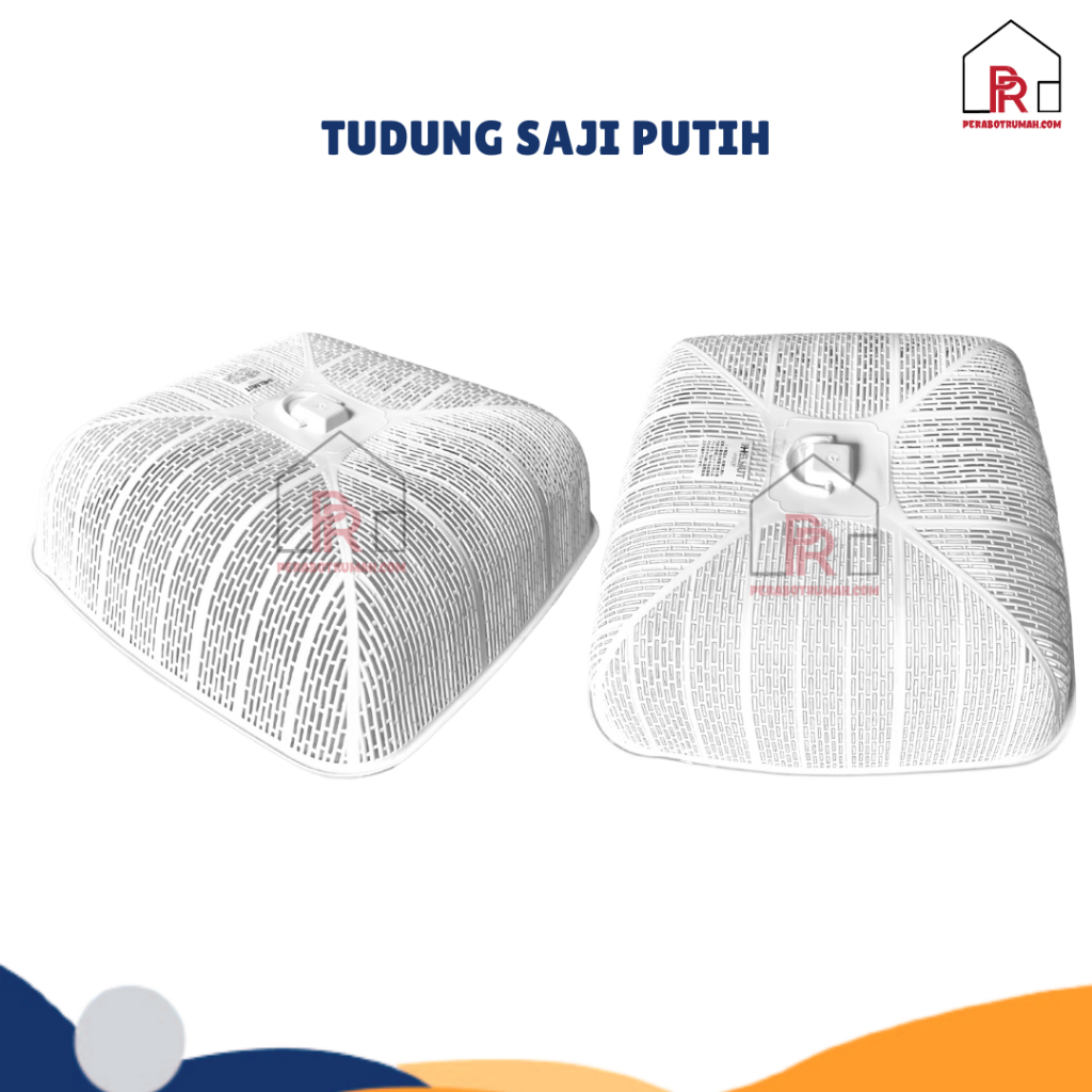 Lostklik Tudung Saji Kotak Putih / Tudung Plastik Penutup Piring / Dish Cover