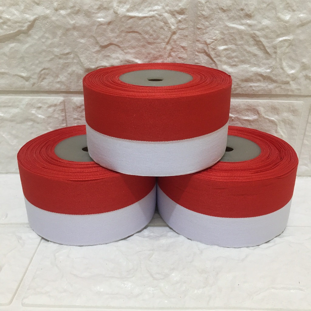 

Pita Merah Putih 2 Inci | Hiasan 17 Agustus HUT RI | Pita Kain