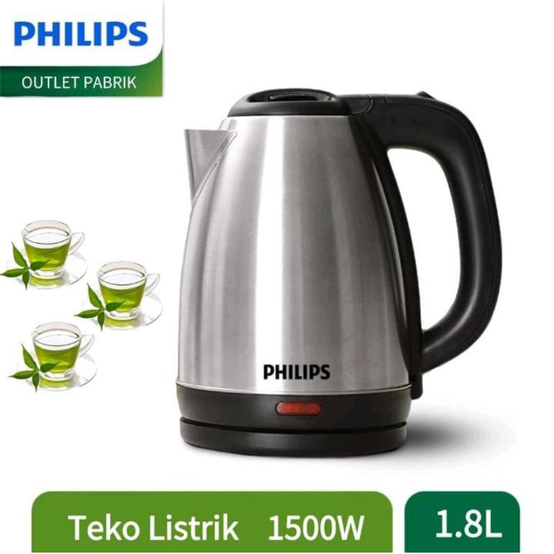 MURAH (BNM) KETTLE LISTRIK PHILLIPS TEKO LISTRIK PEMANAS AIR PHILLIPS 1500 WATT 1,8 LITER TEKO MODEL