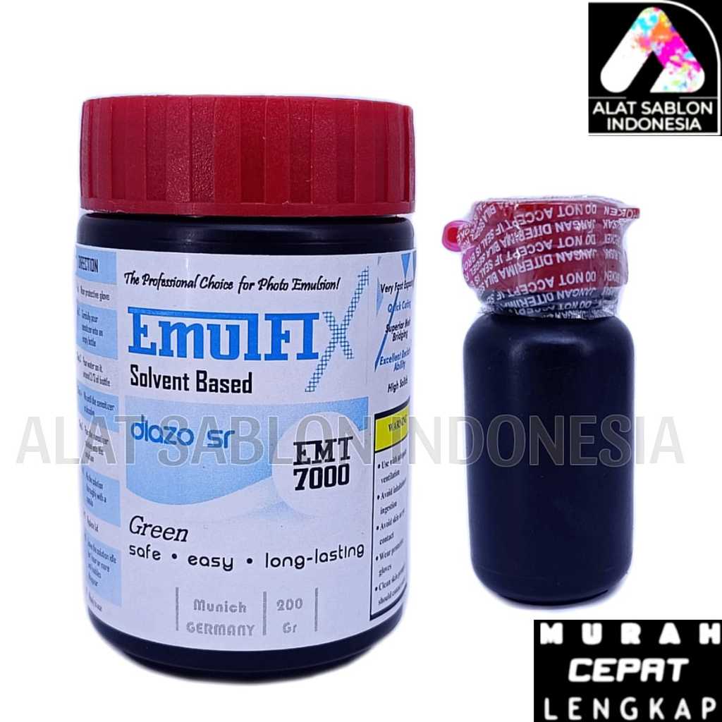 OBAT AFDRUK EMULFIX SOLVENT BASED GREEN 7000 200GR ALAT SABLON