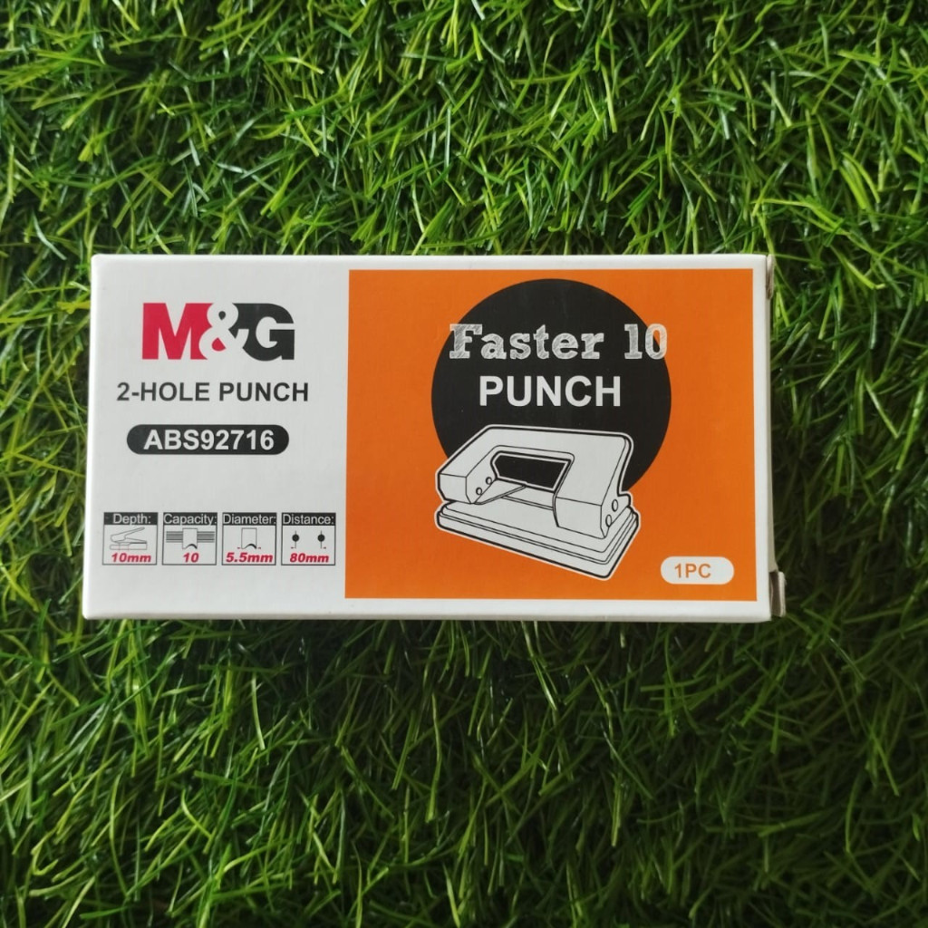 

Alat Pembolong Kertas Hole Punch Faster 10 M&G ( Depth: 10mm/Capacity:10 ) ABS92716 (MG211)