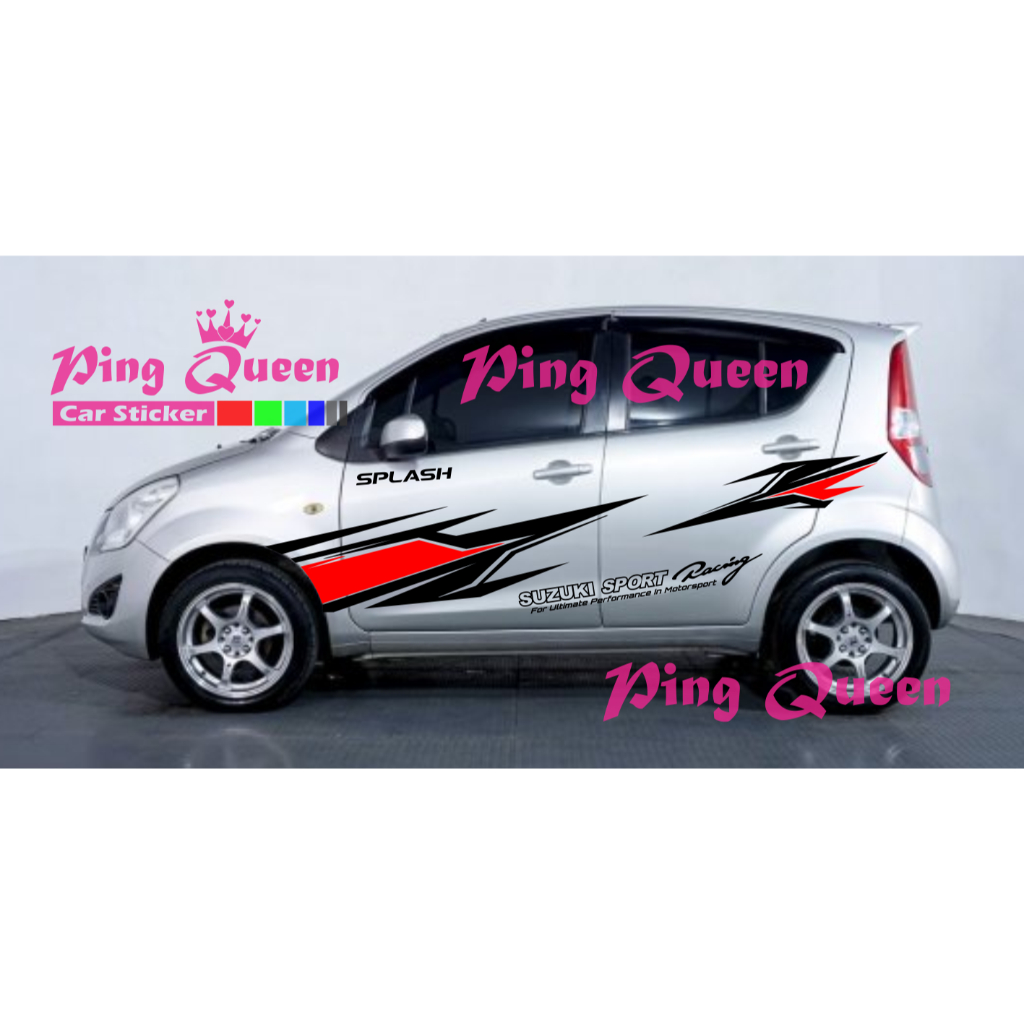 sticker mobil splash cutting sticker stiker mobil suzuki splash suzuki sport racing