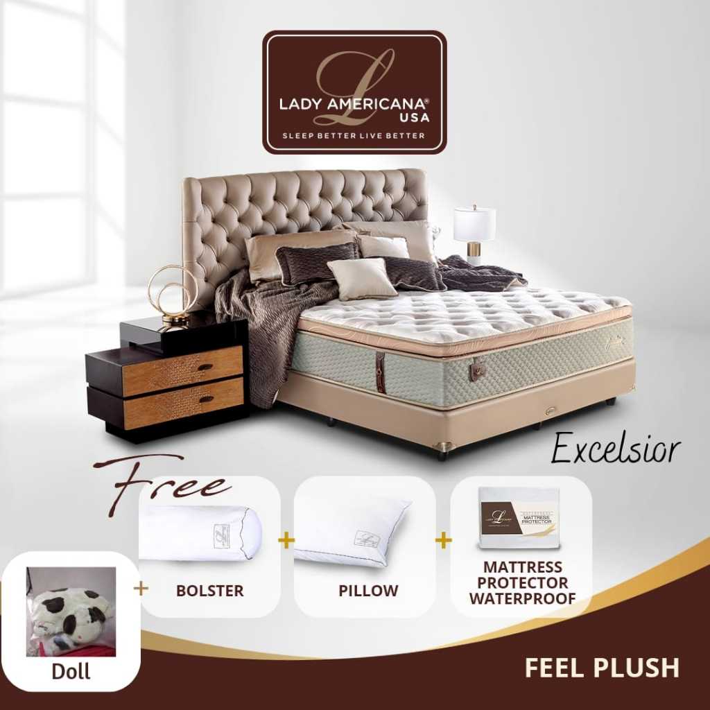 Lady Americana Springbed Tipe Excelsior Kasur Saja Full Set