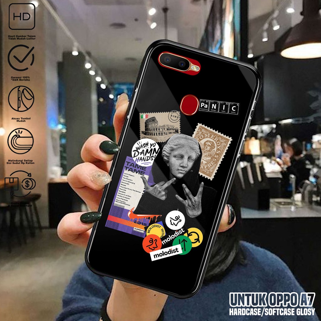 Case Oppo A7 - Casing Hp Oppo A7 Terbaru ( Estetik ) - Kesing Hp Oppo A7 - Silikon Hp - Cover Hp - M