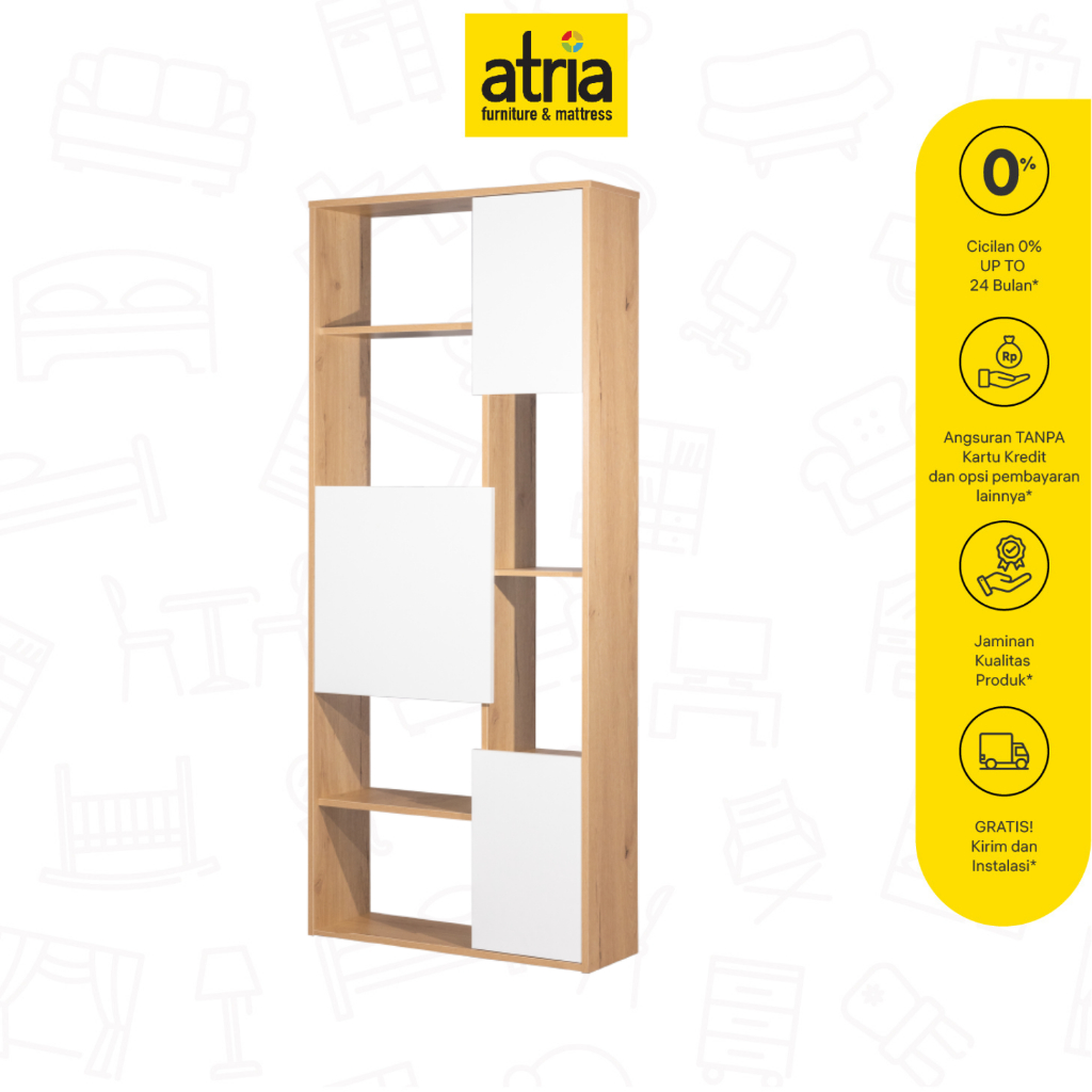 Atria Rak Serbaguna Lark Showcase Wood