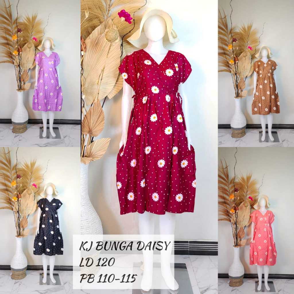 Daster Rayon Kekinian Kimono jumbo Daisy LD 120 Busui Friendly