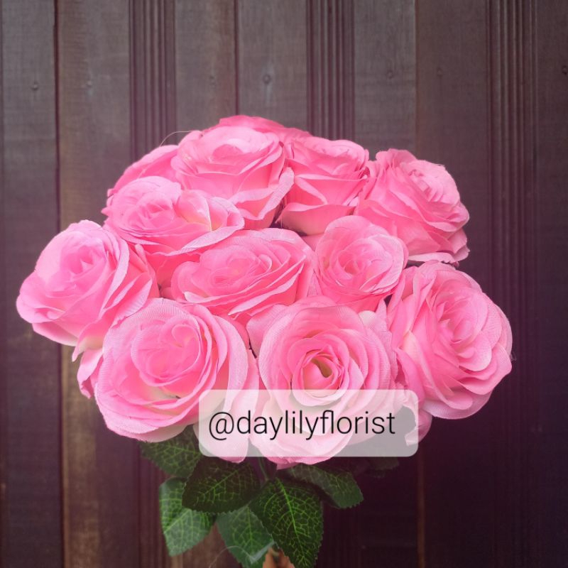 Bunga Mawar Kuncup - Bunga Artificial - Mawar PINK SEMBURAT- Mawar Aritificial- Bunga Mawar Plastik - Bunga Plastik- Bunga Mawar Tropis - Bunga Mawar 1 Tangkai - Single Rose