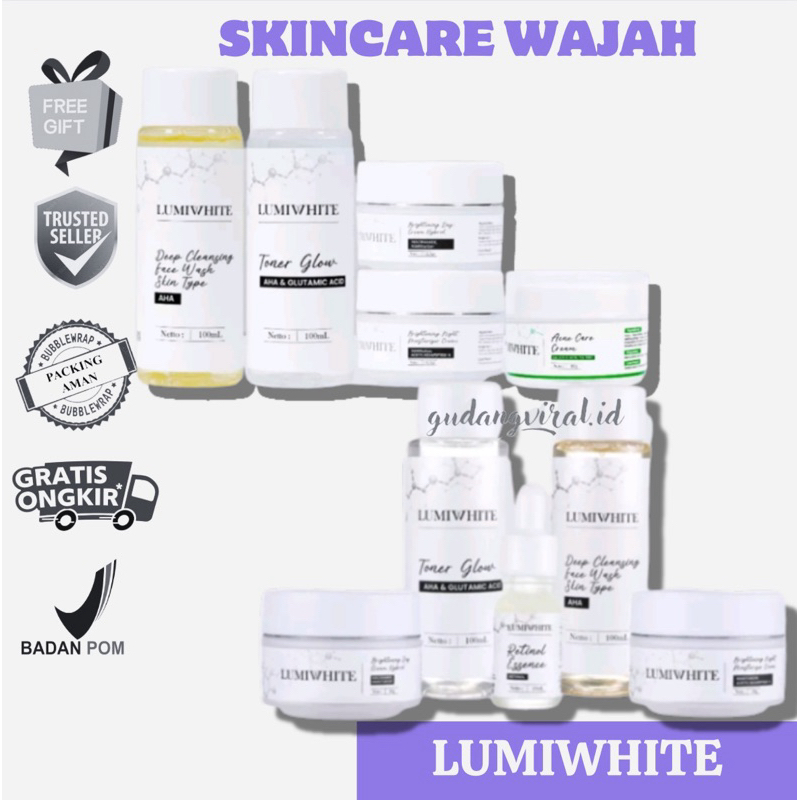 *GV* [TERMURAH] LUMIWHITE SKINCARE PACKAGE SERIES PAKET BRIGHTENING ACNE CARE LUMIWHITE PAKET SKINCA