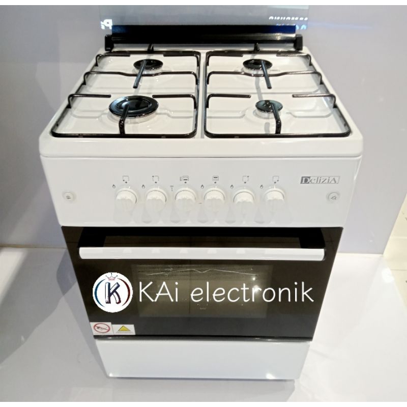 kompor freestanding GAS 4 tungku + oven DELIZIA (siena)