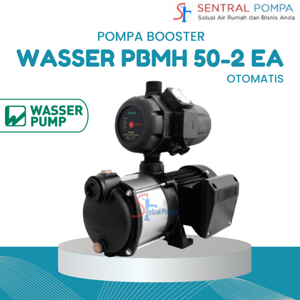 Wasser PB-MH 50-2 EA Pompa Booster Multistage Otomatis PBMH 50-2EA Pompa Air Pendorong | Sentral Pom