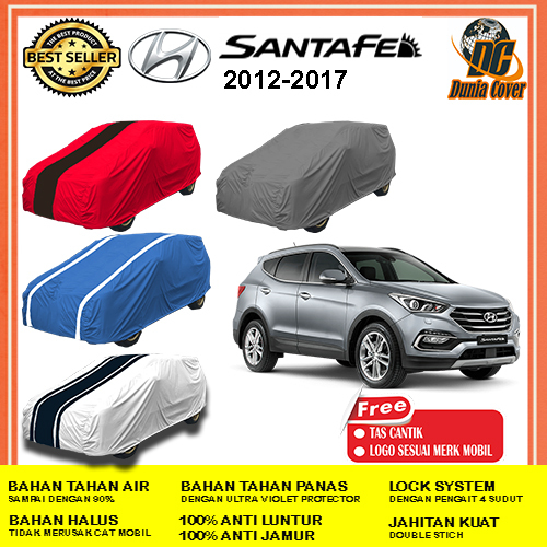 Cover Mobil Hyundai Santa Fe 2012, 2013, 2014, 2015, 2016, 2017 Anti Air Waterproof Outdoor, Sarung 