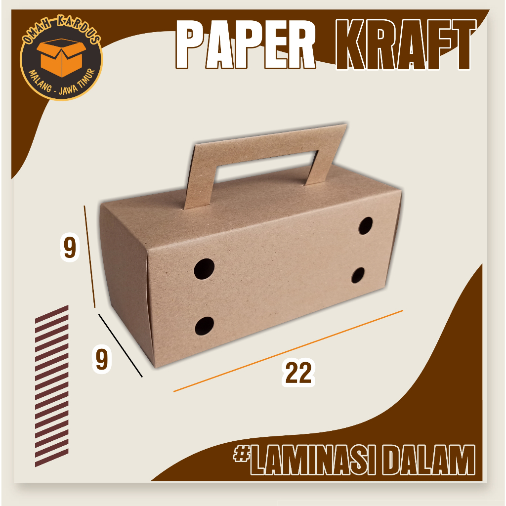 

Box Burung 22x9x9 cm | laminasi Bagian dalam | Craft eco