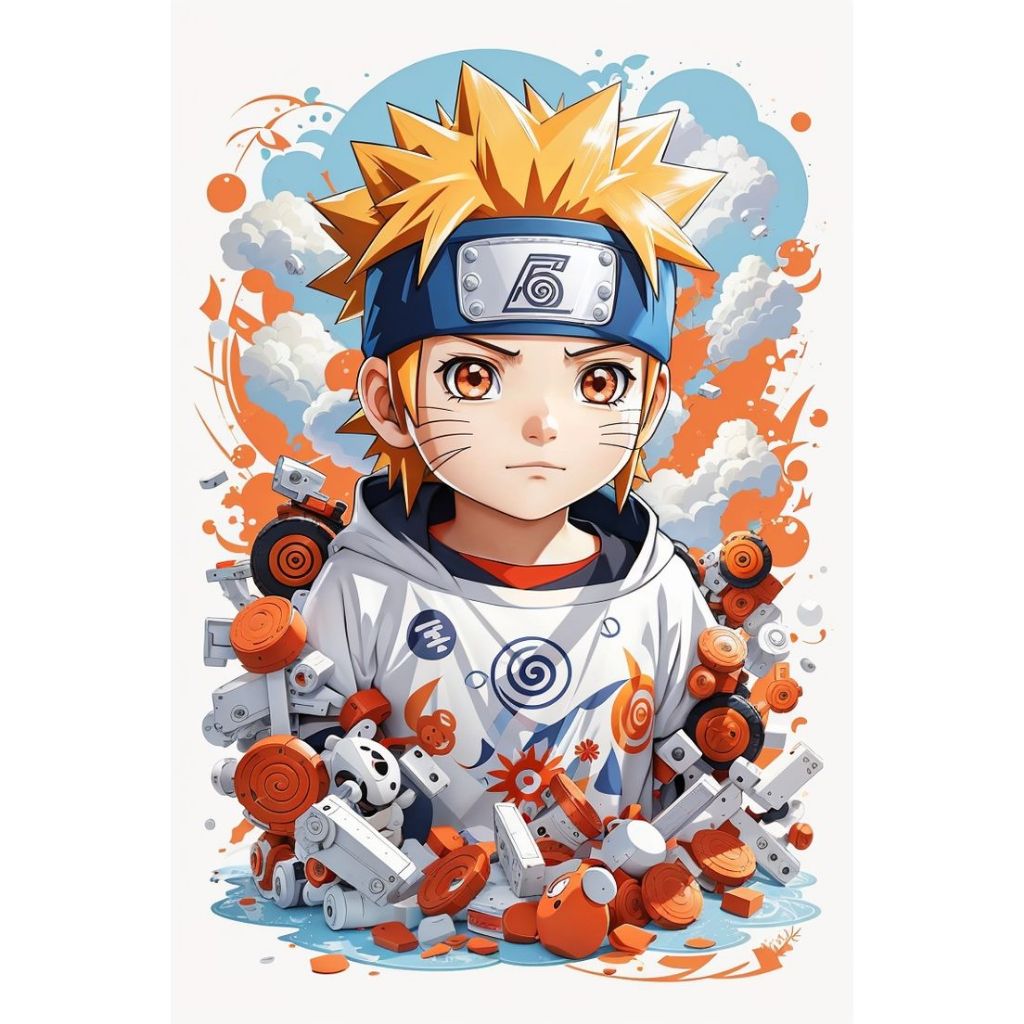 STIKER SABLON SETRIKA BAJU KAOS TSHIRT NARUTO BORUTO KEREN TERBARU