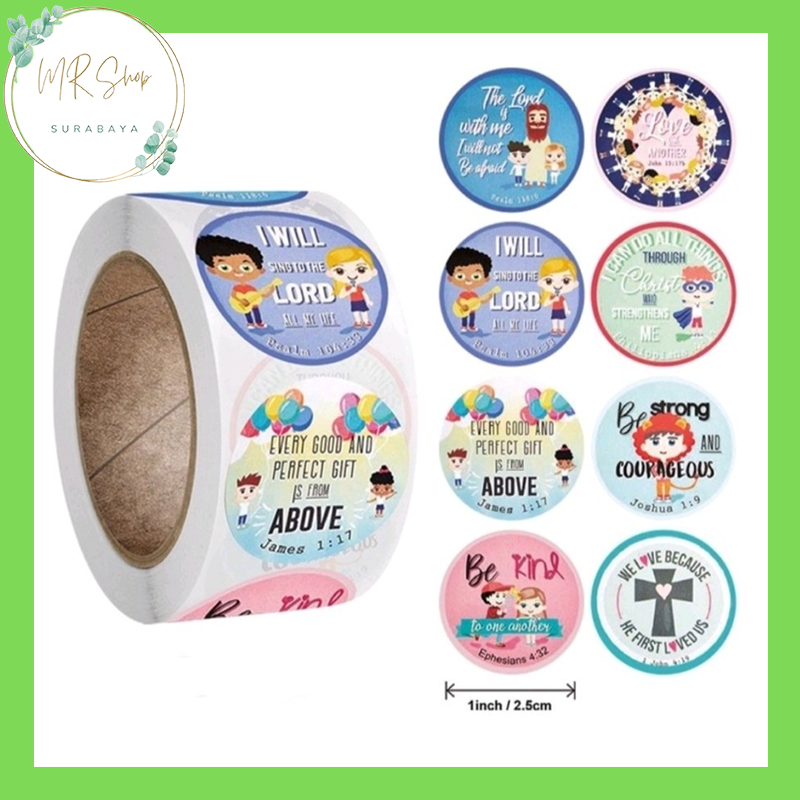 Sticker Stiker Reward Anak Tema Alkitab Untuk Sekolah Kristen / Minggu