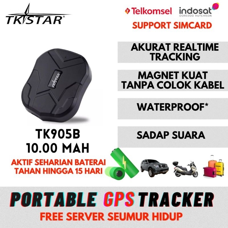 GPS TRACK PORTABLE TKSTAR GPS SAPI MOBIL MOTOR ANTI MALING JARAK JAUH