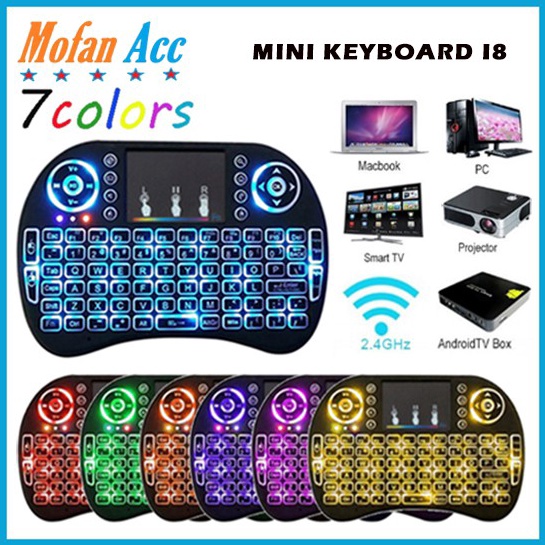 ART F33T Mini Keyboard i8 Backlit Mouse Keypad Wireless Touchpad Nirkabel Tanpa Kabel Asus Acer Leno