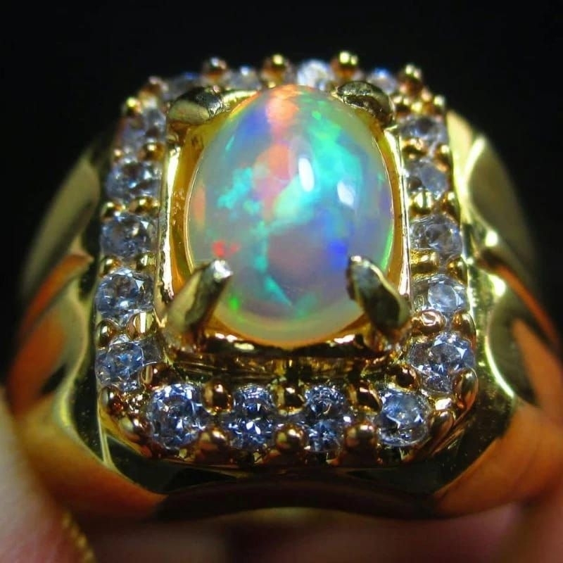 BATU CINCIN PERMATA KALIMAYA CRYSTAL ASLI NATURAL