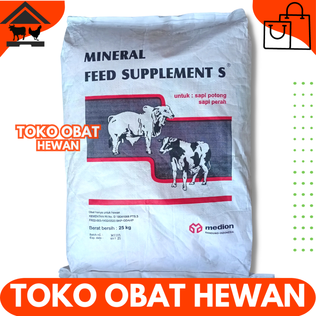 Mineral Sapi MINERAL FEED SUPPLEMENT S MEDION 1 SAK 25 KG - Mineral Feed Supplement Sapi Domba Kambi