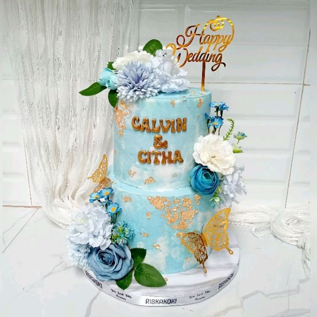 

(Surabaya Sidoarjo Gresik mojokerto) Wedding Cake kue pernikahan asli dan palsu gabus dummy