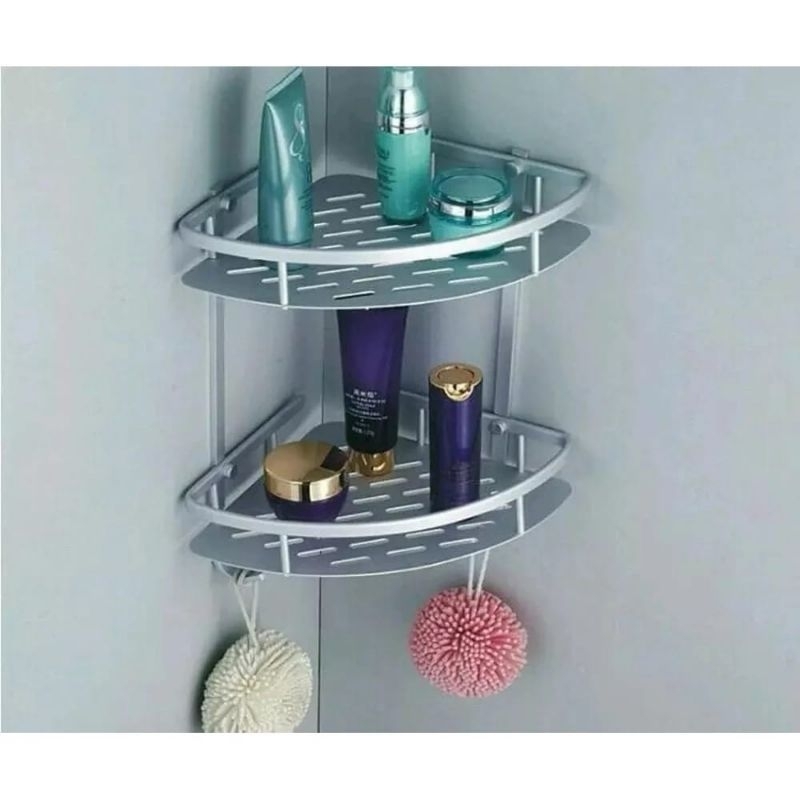 RAK SUDUT KAMAR MANDI STAINLESS / RAK SEGITIGA SHENAR