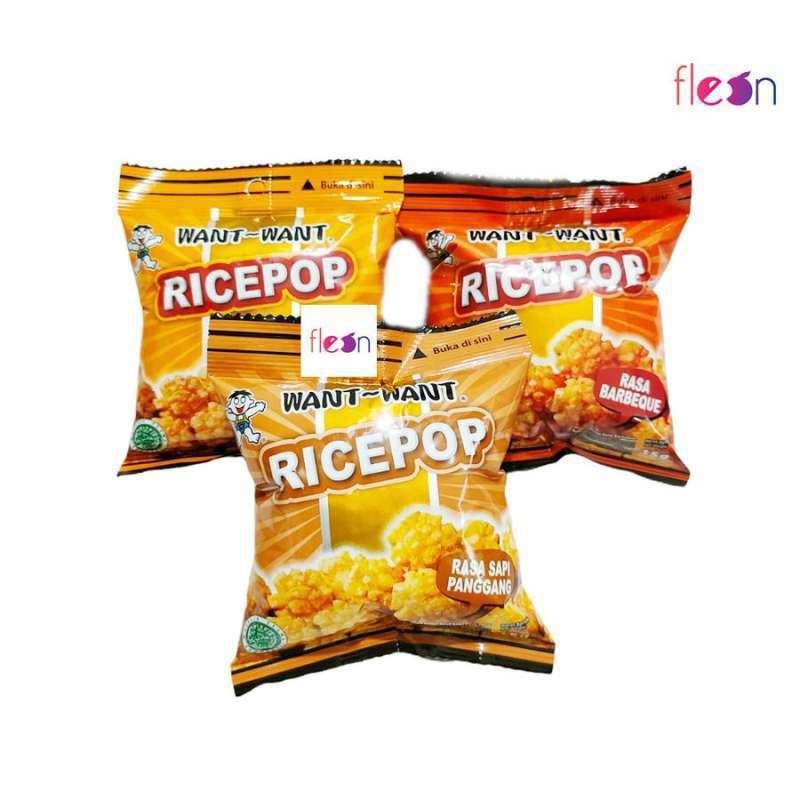 

want~want rice pop original, Barbeque, dan Sapi Panggang/ 15g, 30g