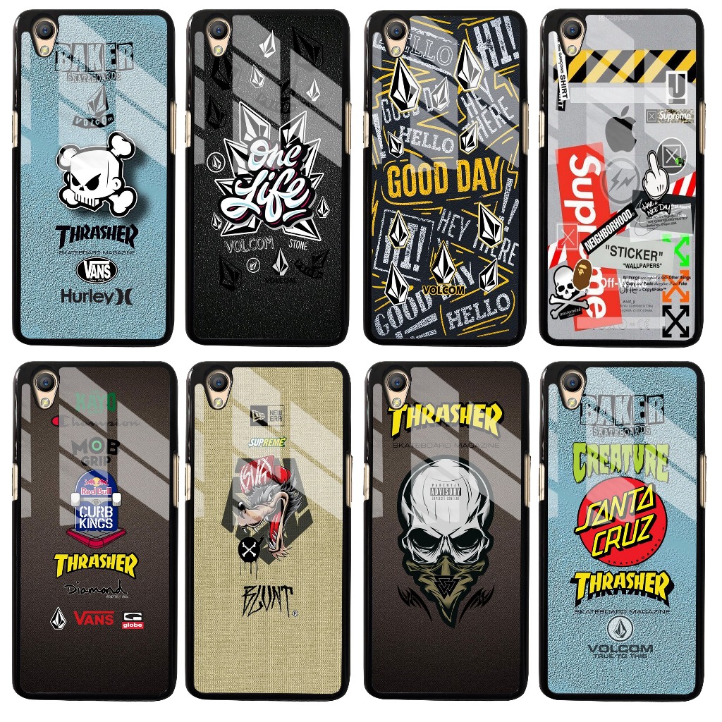 Nelcel Case Oppo A37 A37F NEO 9 Casing Oppo A37 A37F NEO 9 Motif Brand Case Glossy Case Aesthetic Cu