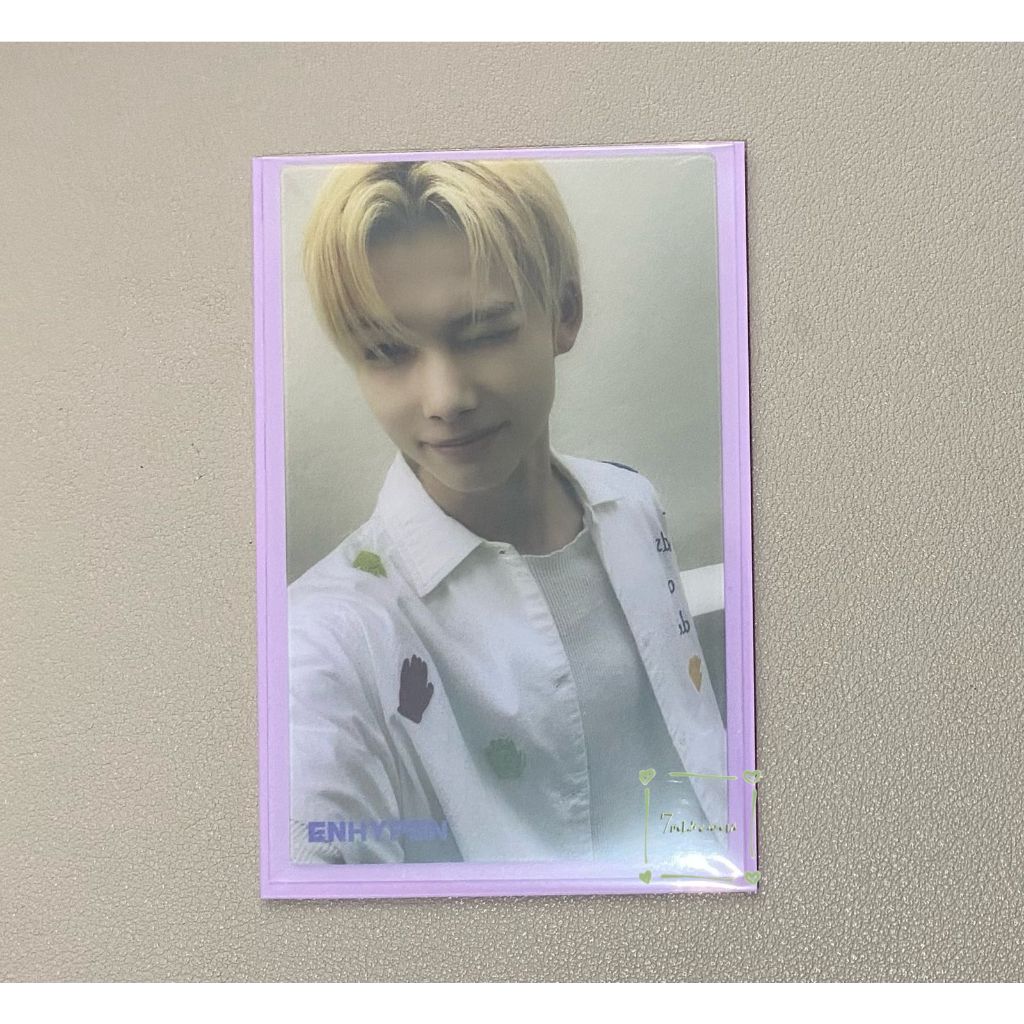 Enhypen Niki Dimension Senkou Weverse Japan Lucky Draw Transparant Non Holo Photocarad - Ready Stock