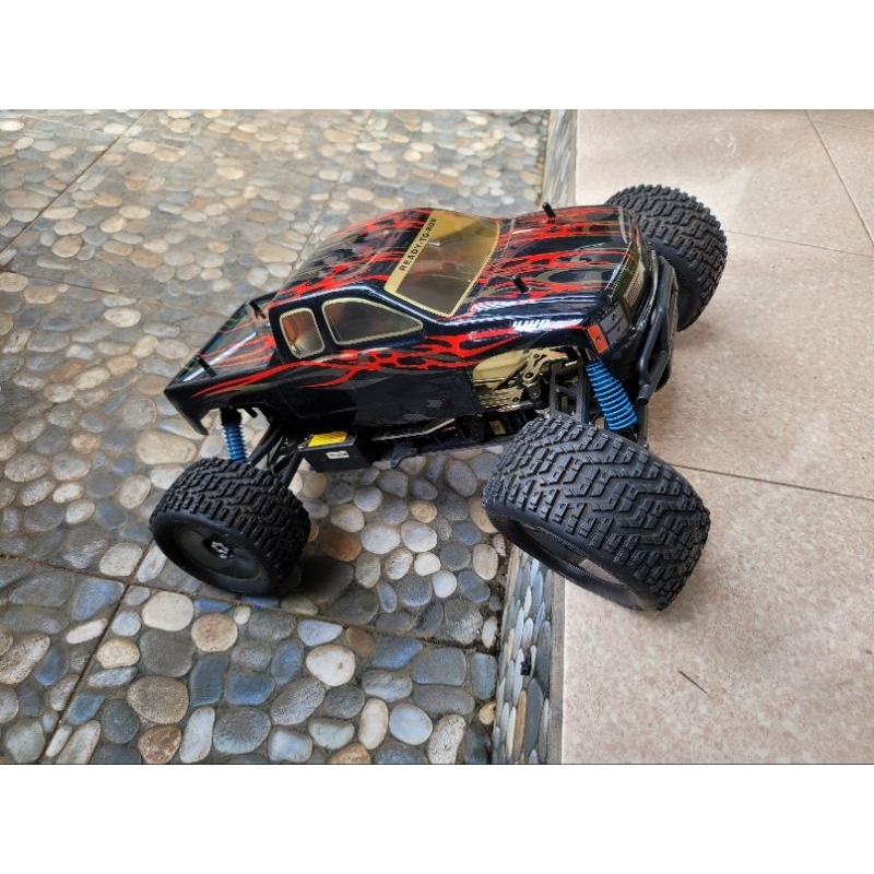 rc engine rc nitro 1:8 HSP Monster truk besar mulus seperti Baru bro