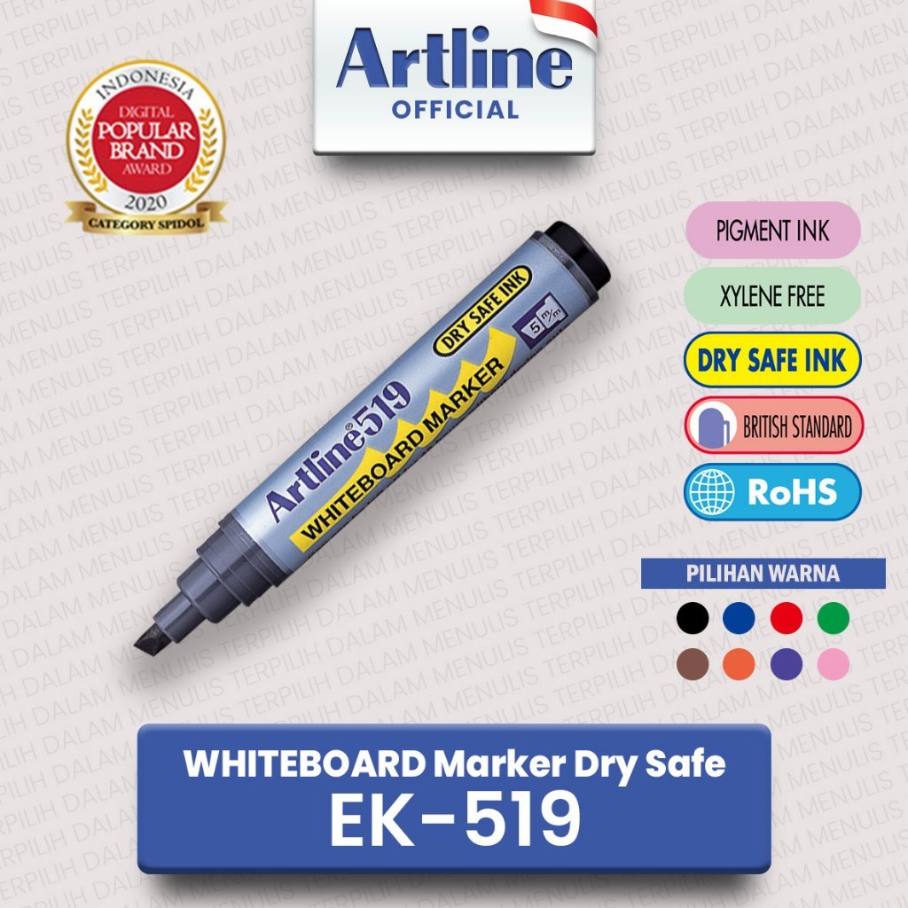 

ARTLINE Spidol Whiteboard Marker DRY SAFE EK-519