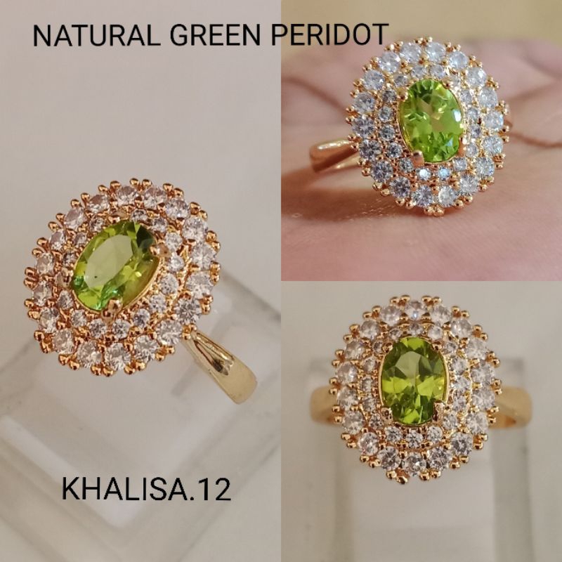 CINCIN WANITA BATU  NATURAL PERIDOT